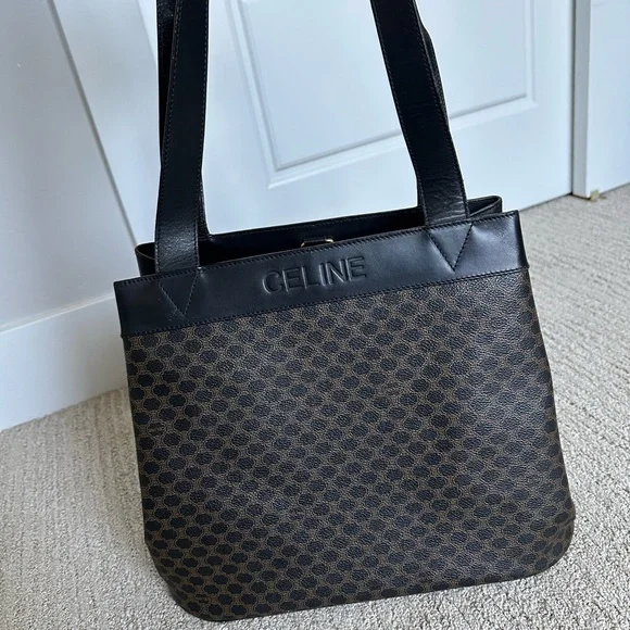 Celine | Bags | Vintage Celine Black And Brown Leather Side Celine | Bags | Vintage Celine Black And Brown Leather Side